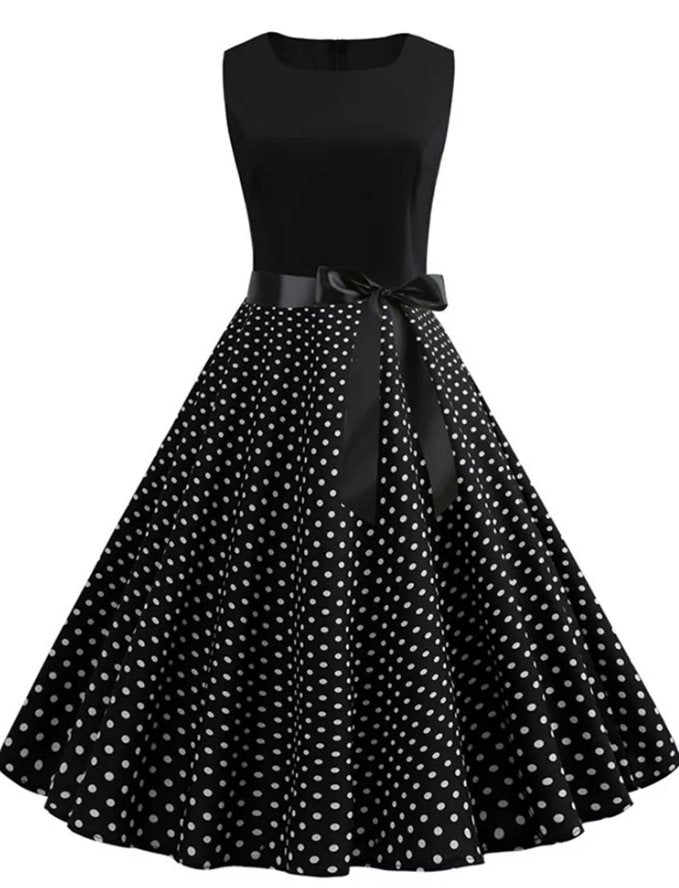 50s Dress Black Pin Up